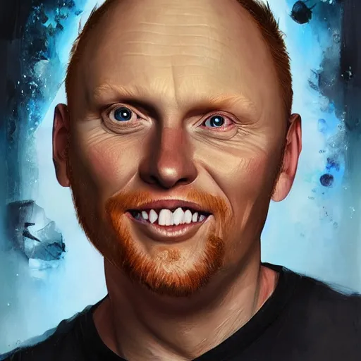 Image similar to Anna Dittmann painting of Bill Burr, trending on art station