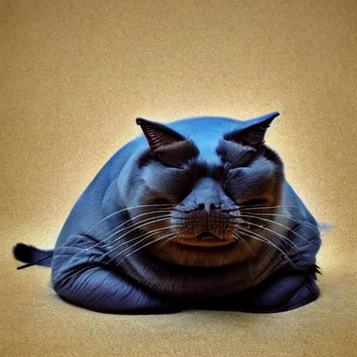 Image similar to a walrus - cat - hybrid, animal photography