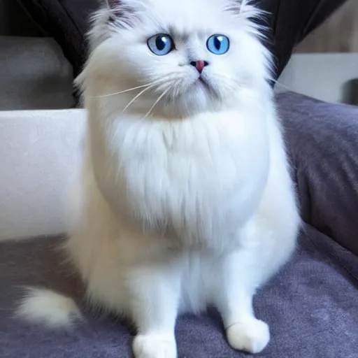 Image similar to beautiful white himalayan cat with ice blue eyes