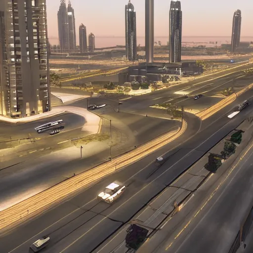 Image similar to gta : dubai, indirect lighting