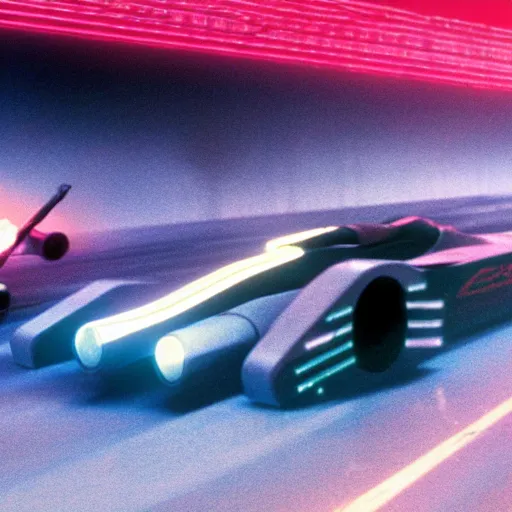 Prompt: Still of F-Zero race in the movie Blade Runner, full body, cinematic lighting, 4k