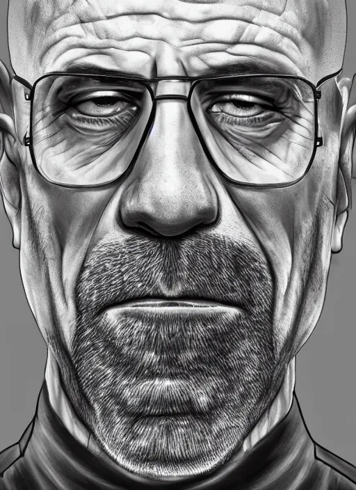 Image similar to character portrait of Joe Rogan playing Walter White, digital art, trending on artstation, 4k