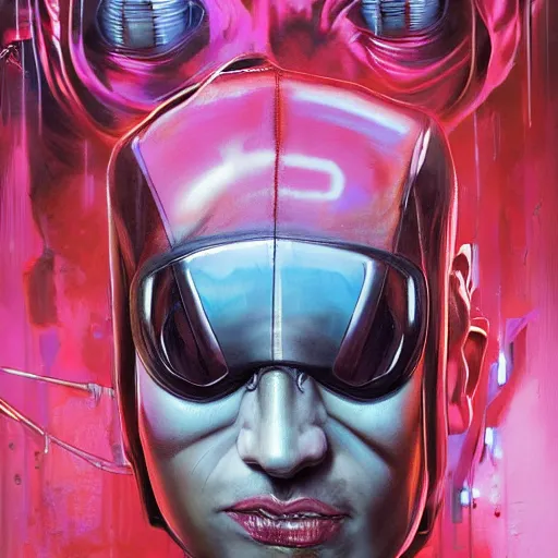 Image similar to dream portrait of Daredevil, cameras, melting ,8k,by tristan eaton,Stanley Artgermm,Tom Bagshaw,Greg Rutkowski,Carne Griffiths, Ayami Kojima, Beksinski, Giger,trending on DeviantArt,face enhance,hyper detailed,minimalist,cybernetic, android, blade runner,full of colour 8-W 1024