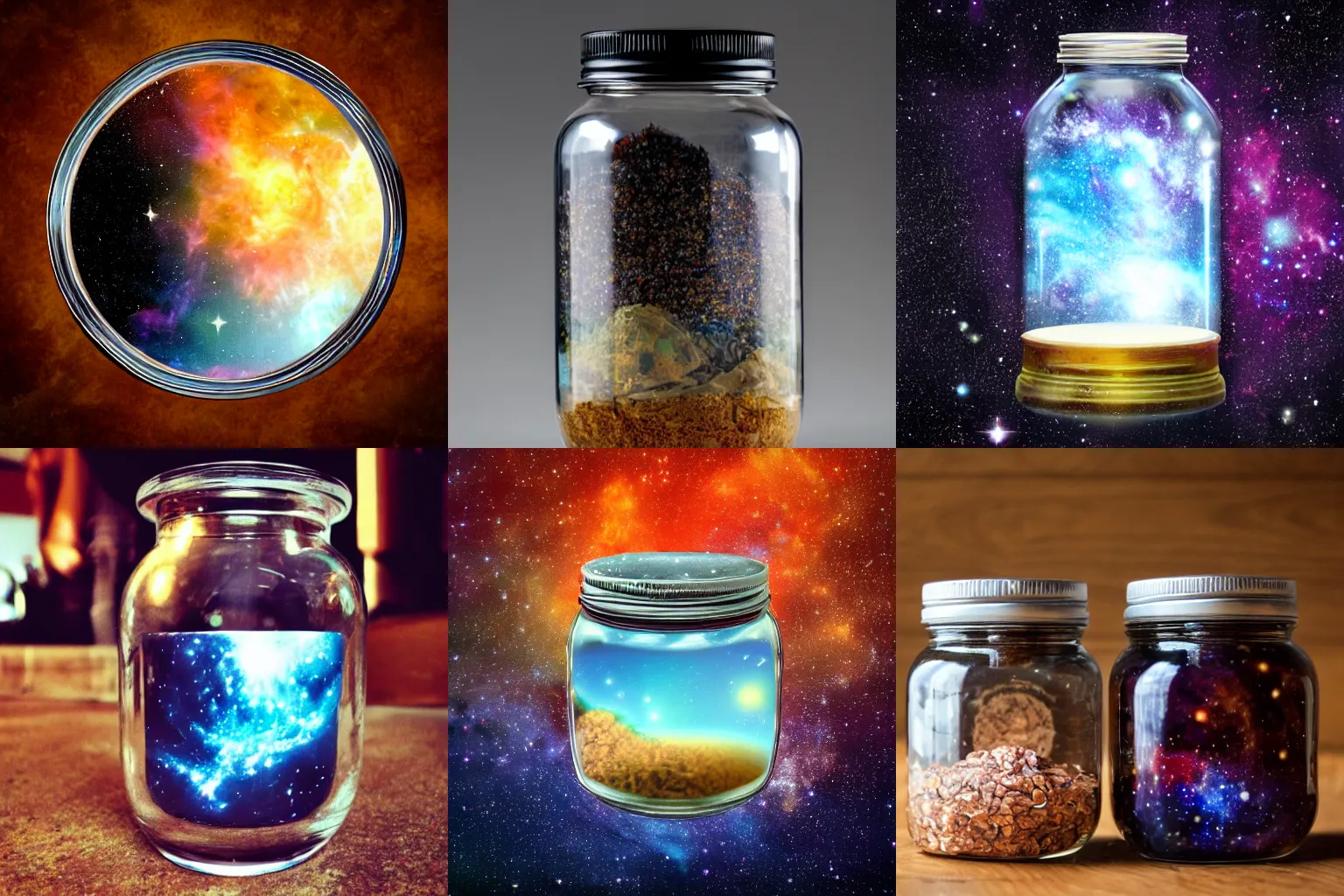 Prompt: the universe in a jar