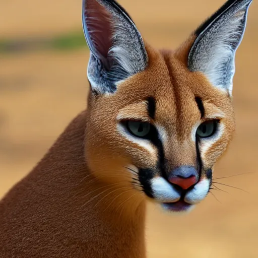 Image similar to high quality closeup shot of a caracal