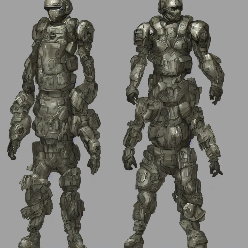 Prompt: sample separated parts of nano chest armor plating military modern era variants 2 0 5 0 digital concept art