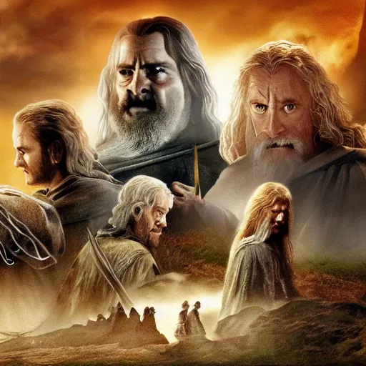 Image similar to Lord Of The Rings made by Pixar studio, hyperdetalied, ultrarealistic,