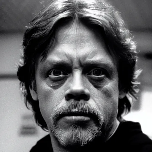 Image similar to mark hamill in ridley scott's alien, highly detailed, gritty, film grain