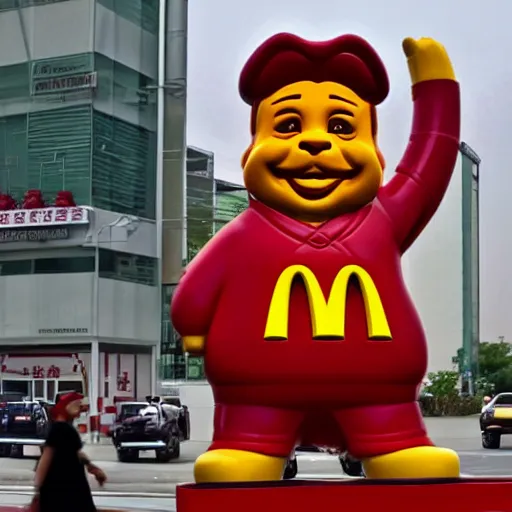 Prompt: xi jinping depicted as mcdonalds employee