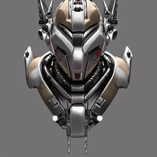 Image similar to a mecha version of a queen bust, with a nose ring piercing, tribal scarring, very symmetrical, highly detailed, by vitaly bulgarov, by joss nizzi, by ben procter, by steve jung, concept art, quintessa, metal gear solid, transformers cinematic universe, concept art world, pinterest, artstation, unreal engine