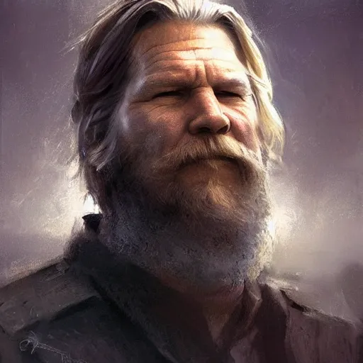 Image similar to portrait of a man by greg rutkowski, he looks like jeff bridges, wearing the military fatigues of the corellian confederation, star wars expanded universe, he is about 5 0 years old, highly detailed portrait, digital painting, artstation, concept art, smooth, sharp foccus ilustration, artstation hq