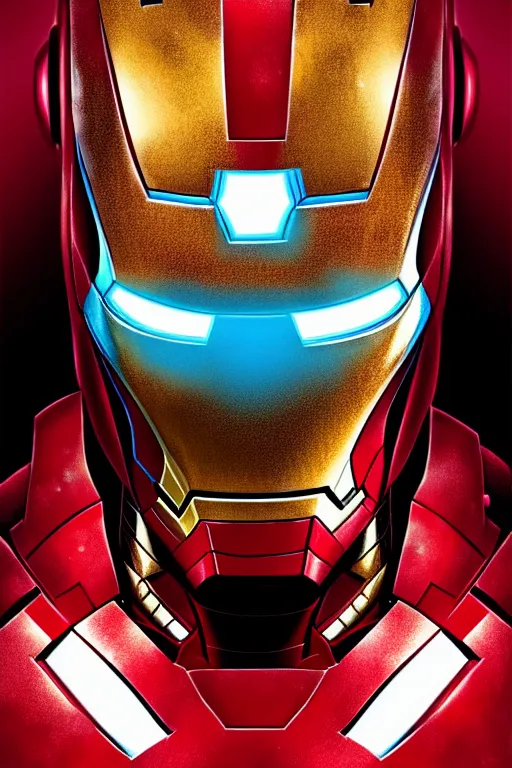 Prompt: iron man, manga cover art, detailed color portrait, artstation trending, 8 k, greg rutkowski