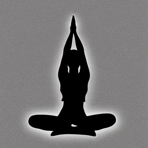 Image similar to black and white corporate logo female silhouette yoga pose