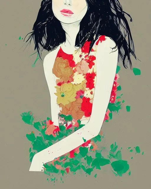 Image similar to flower girl portrait, conrad roset