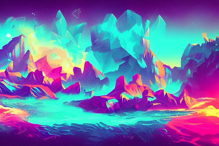 Image similar to gemstone, epic retrowave art trending on art station