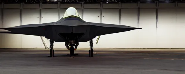 Image similar to a single lockheed sr - 7 1 blackbird and lockheed martin f 3 5 hybrid, dslr