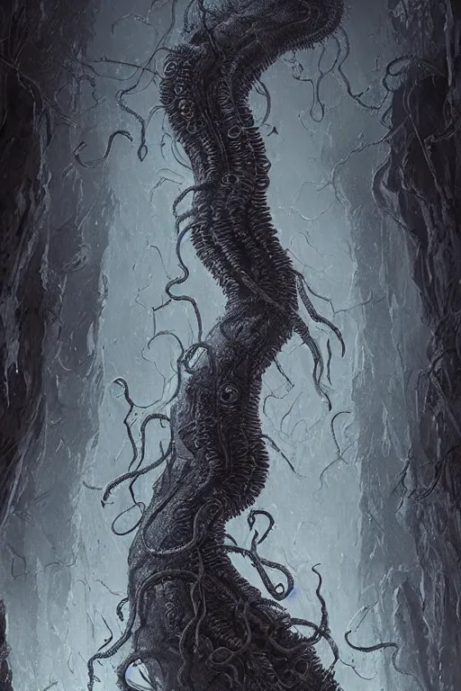 Prompt: lovecraftian parasite, extremely detailed digital art, in the style of greg rutkowski, trending on artstation, 8 k