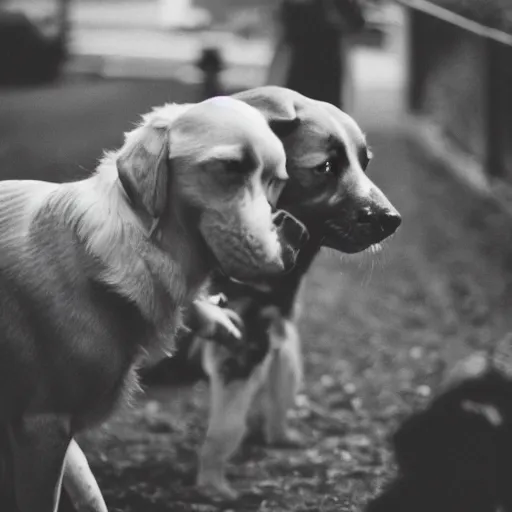 Image similar to 3 5 mm photo of playing dogs