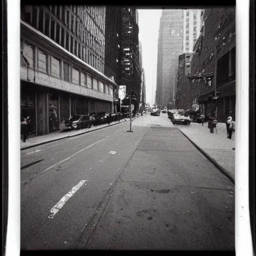 Image similar to New York City 1977, seedy streets, Polaroid