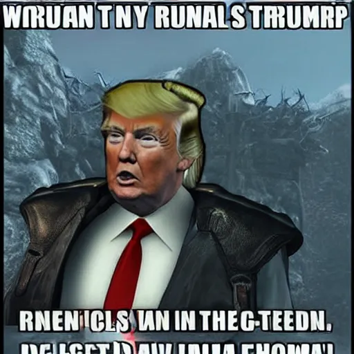 Prompt: donald trump in skyrim