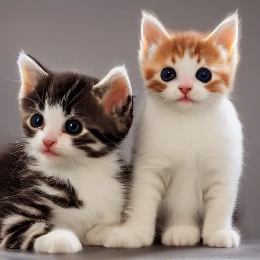 Image similar to cute kittens, studio photo