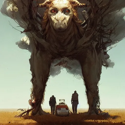 Prompt: american gods geog darrow greg rutkowski