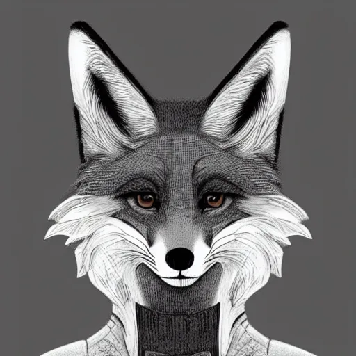 Prompt: anthropomorphic fox bounty hunter, beautiful, detailed symmetrical close up portrait, intricate complexity, in the style of artgerm and ilya kuvshinov, cel shaded