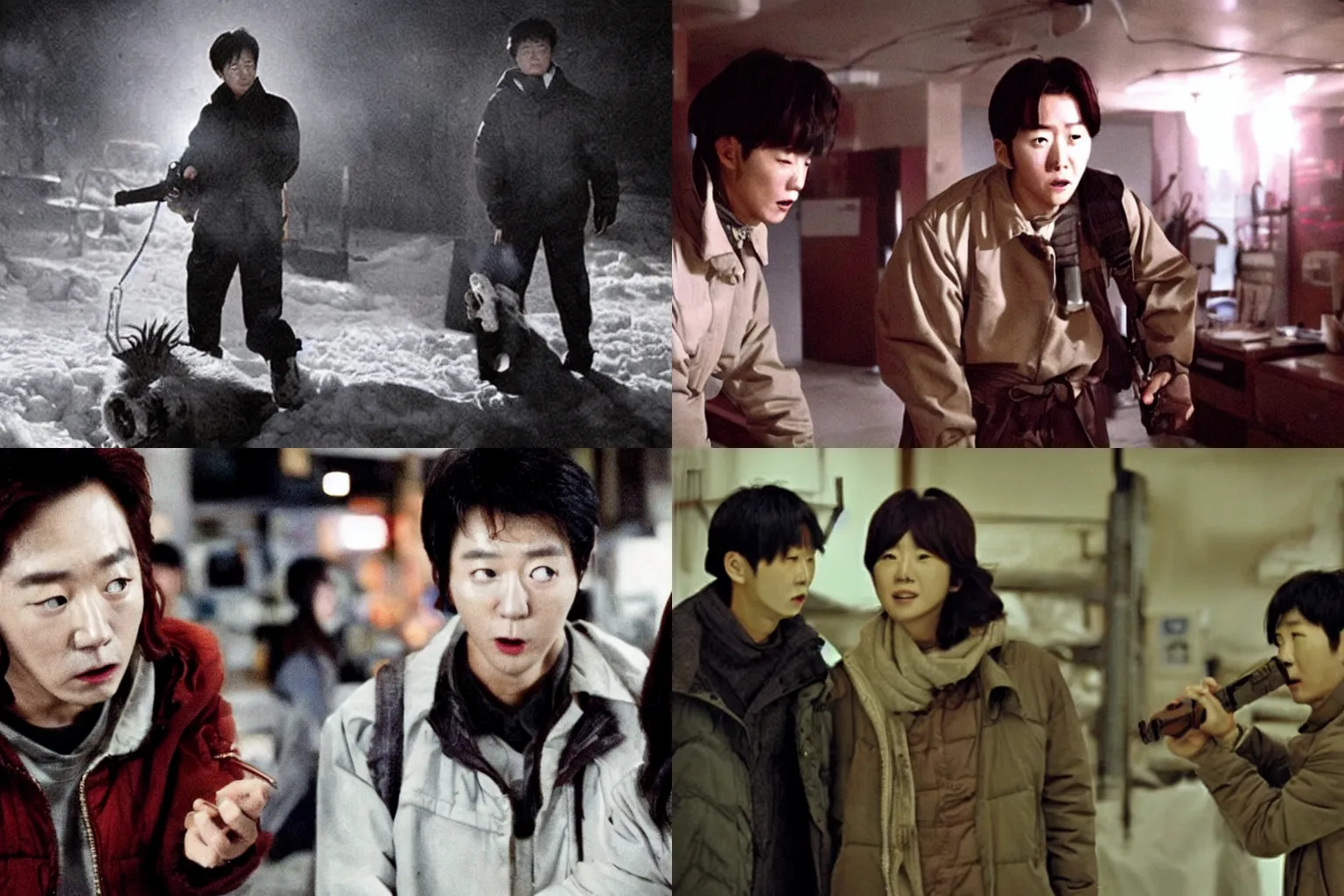 Prompt: korean film still from korean adaptation of john carpenter's the thing