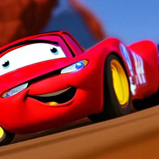 Prompt: black lightning mcqueen, claymation, 8 k, cgosociety,