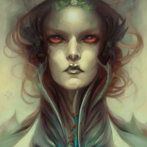 Prompt: a painting in the style of ayami kojima and in the style of peter mohrbacher.