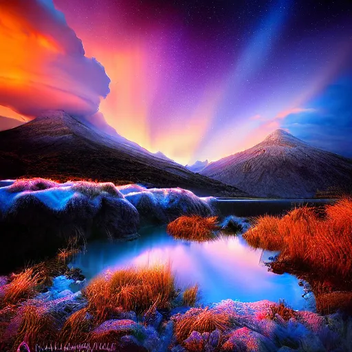 Prompt: wonder land, dramatic lighting, exposure, colorful, fully beautiful by Marc Adamus