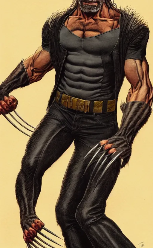 Image similar to full body portrait of nick cave as wolverine as hugo weaving, sumi - e lighting style, intricate linework, artstation, trending, highly detailed, smooth, focus, concept art by glenn fabry, lee bermejo, gabriele dell'otto