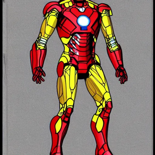 Prompt: breakdown sketch of an advanced suit like iron man in leonardo da vinci style , detailed with text and numbers and parts on the paper