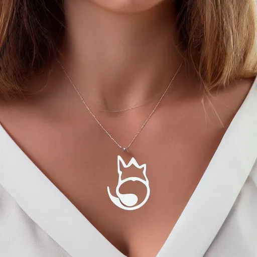 Image similar to cat shape jewelry logo, clear, basic,