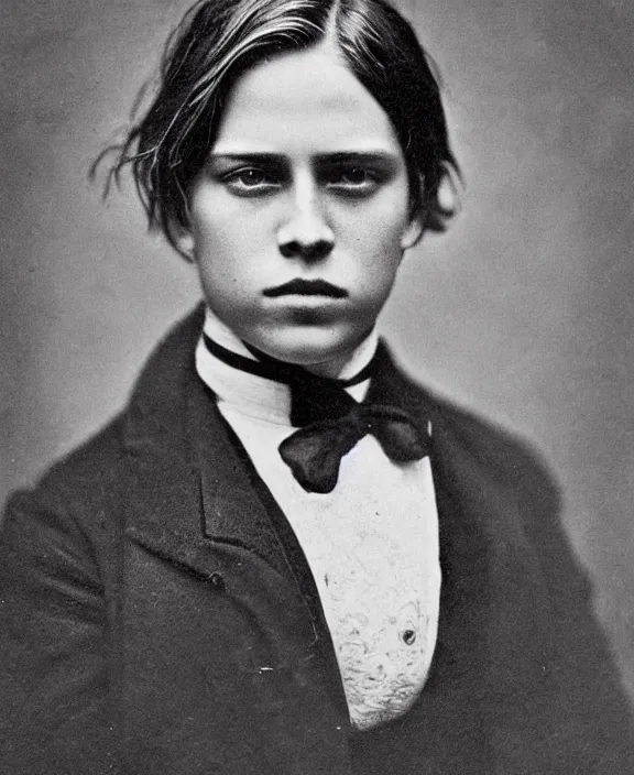 Image similar to victorian photograph of cole sprouse, 1 8 9 0 s photography, 1 9 0 0, realistic face, symmetrical face, detailed, grainy, edwardian, old photo