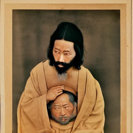 Image similar to color photography of john the baptist by hisaji hara