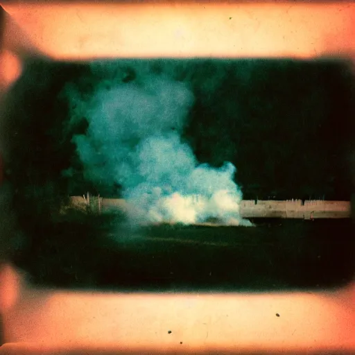 Prompt: pinhole photo : dream, smoke, double exposure, chromatic aberration, kodachrome