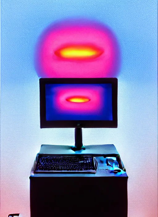 Image similar to old computer monitor by shusei nagaoka, kaws, david rudnick, airbrush on canvas, pastell colours, cell shaded, 8 k