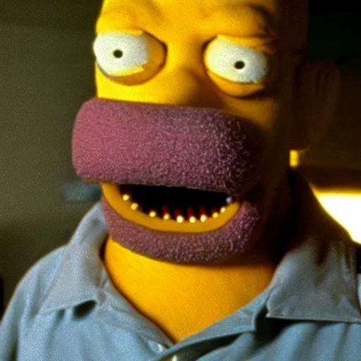 Prompt: Homer Simpson in John Carpenter’s The Thing