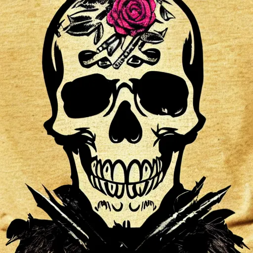 Image similar to punk rock skull, solo