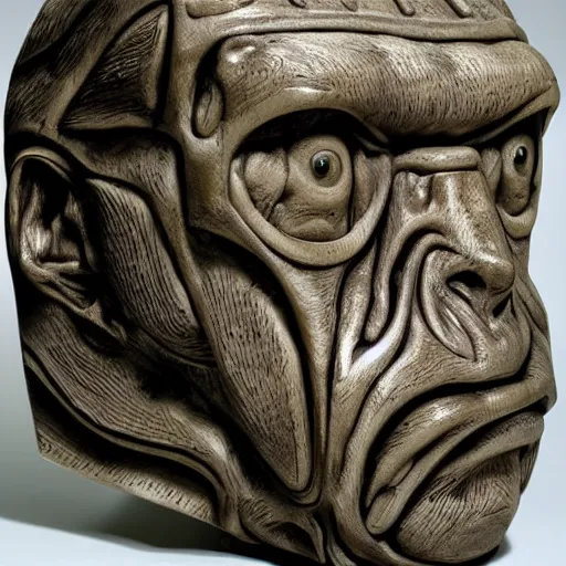 Image similar to face jug by H.R. Giger