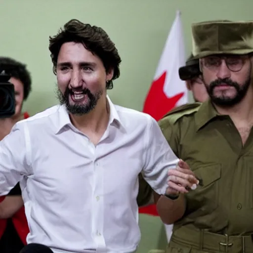 Image similar to justin trudeau as fidel castro