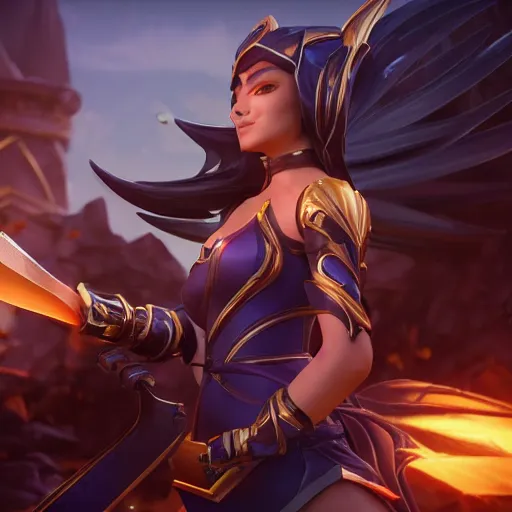 Prompt: still of pretty Irelia (Legends of Runeterra) in KDA More music video. 3d render, octane render, game art, realistic, highly detailed, trending on artstation, 4k, trending on artstation, pixar, cgsociety, unreal engine 5, redshift render, trending on artstation, blender, behance, cg