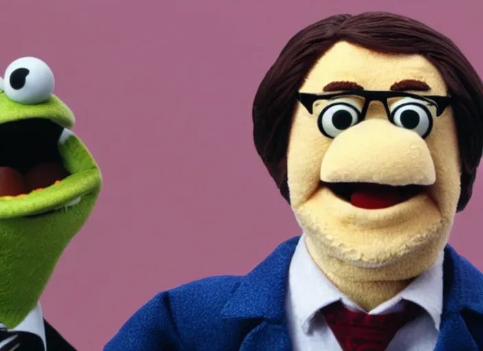 Image similar to film still of Dwight Schrute as a muppet from The Office, 4k