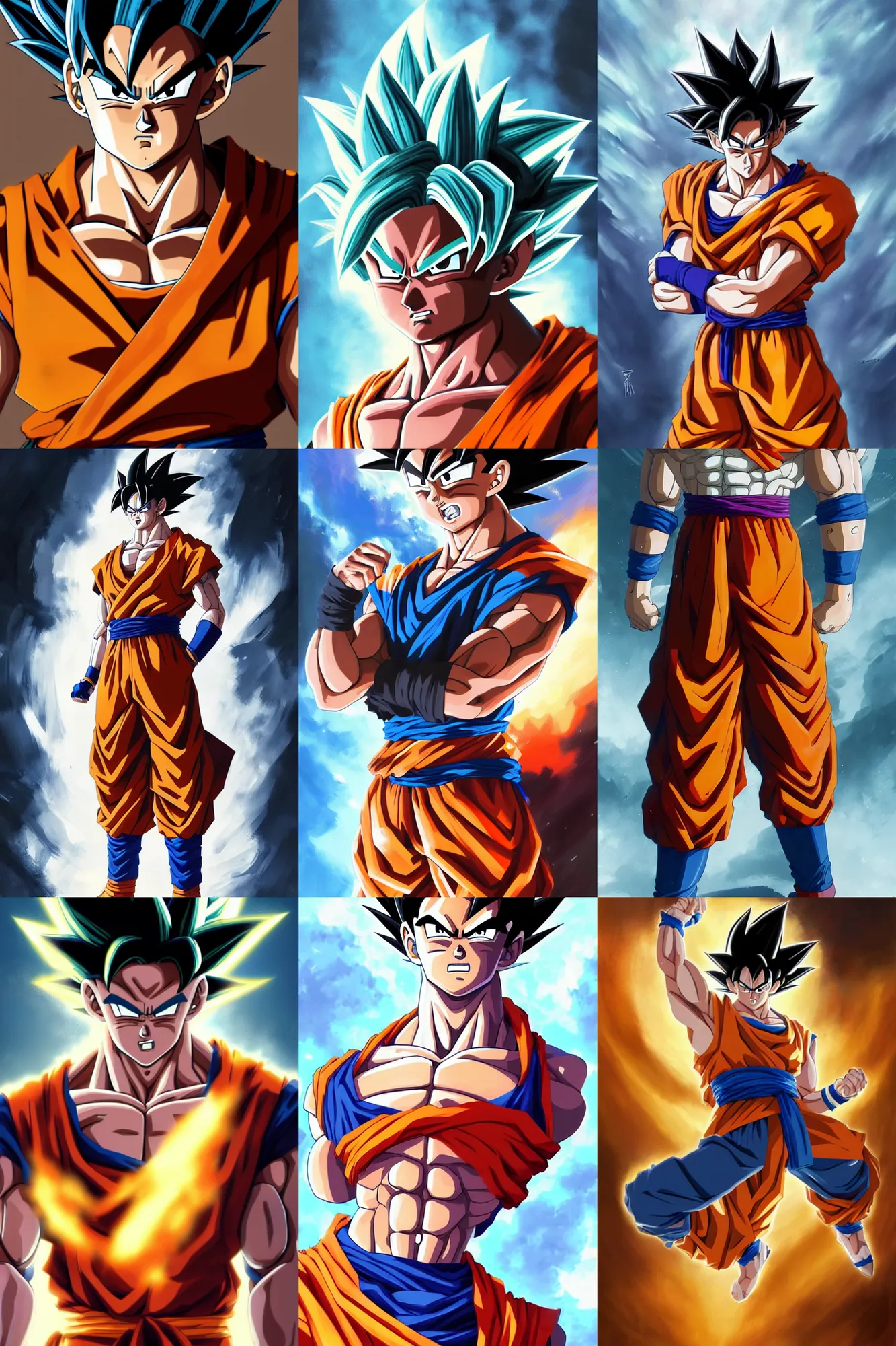 Dragon Ball Z Goku Anime Character Art Digital Design