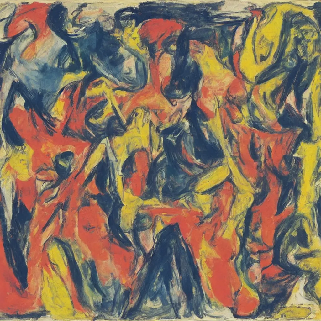 Image similar to over lapping women by Willem de Kooning