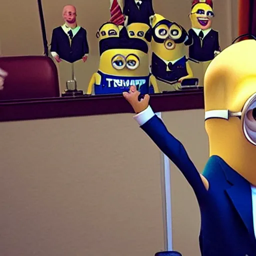 Image similar to Donald Trump as a minion