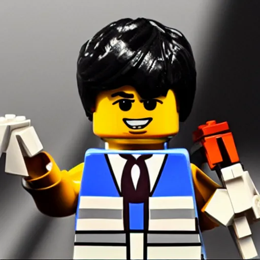 Prompt: a lego paul mccartney