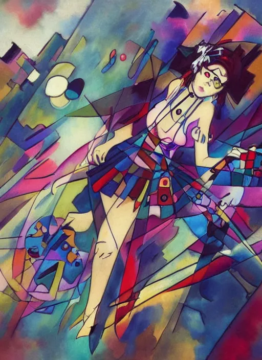 Prompt: concept art of comiket cosplay #, pinterest, flickr, instagram. kandinsky #