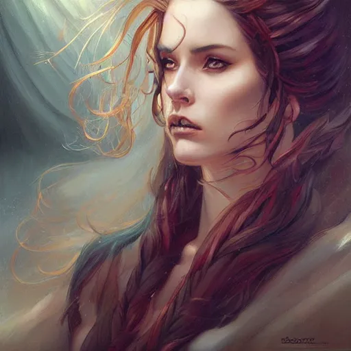 Prompt: a painting in the style of charlie bowater and in the style of donato giancola. smooth, sharp focus, fantasy, semi - realism.